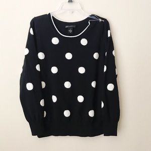 Lane Bryant Long Sleeve Polka Dot Sweater 14/16